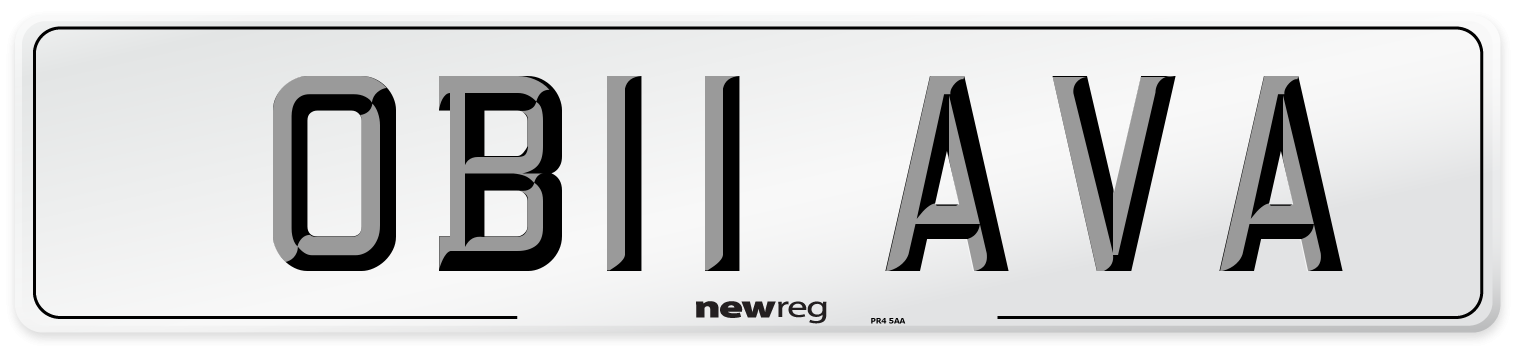 OB11 AVA Number Plate from New Reg